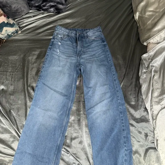 H&M Blue Flare & Wide Leg Jeans - Picture 1 of 4
